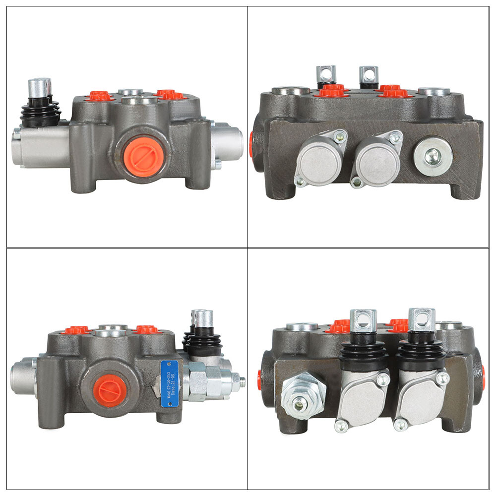 2 Spool 25GPM Hydraulic Directional Control Valve Tractor Loader BSPP Ports