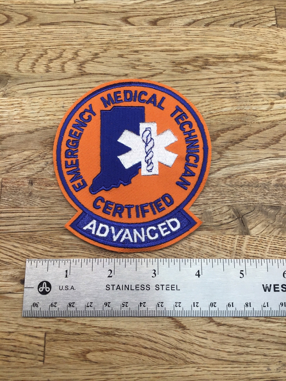 Indiana Certified Emergency Medical Technician Advanced Patch SEW On New B-7