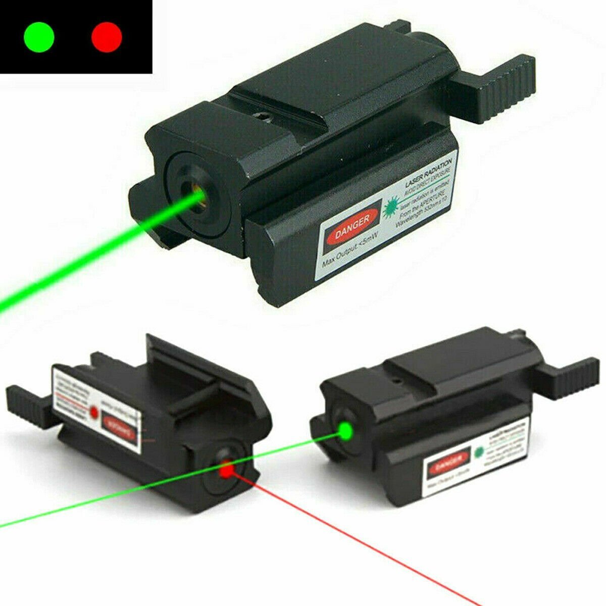 Tactical Compact Blue Green Red Dot Laser Sight Low Profile For Pistol Handgun