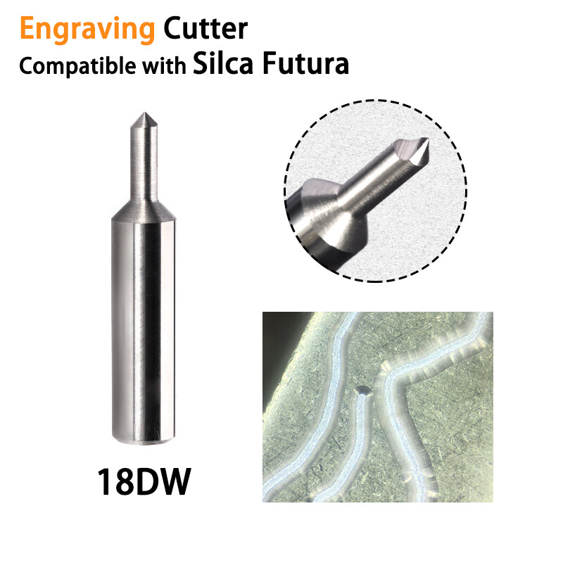 18DW Carbide Key Engraving Cutter Compatible with Silca Futura