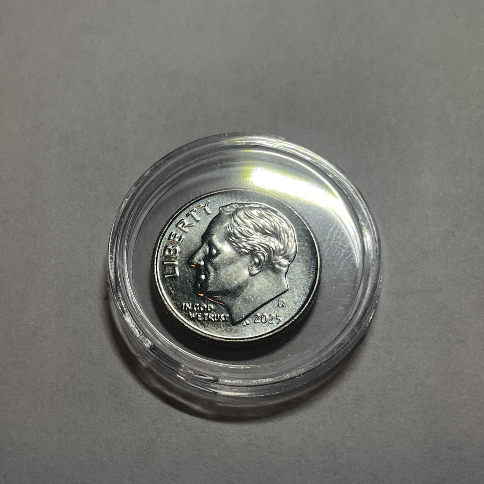 2025 D Roosevelt Dime Brilliant Uncirculated! In Capsule!