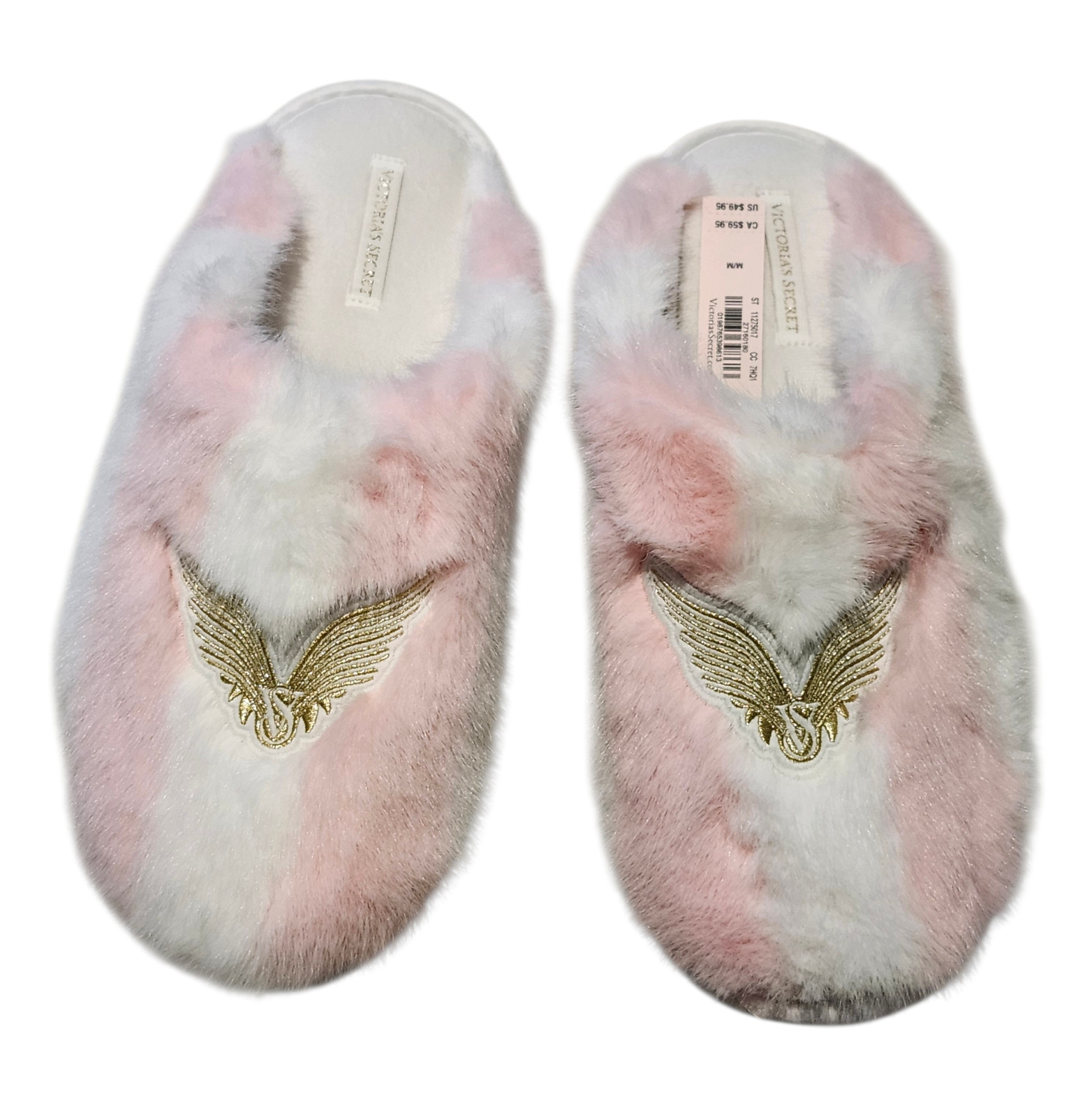 Victoria's Secret FASHION SHOW 2025 Angel Wings Luxe Plush Slippers SIZE MEDIUM
