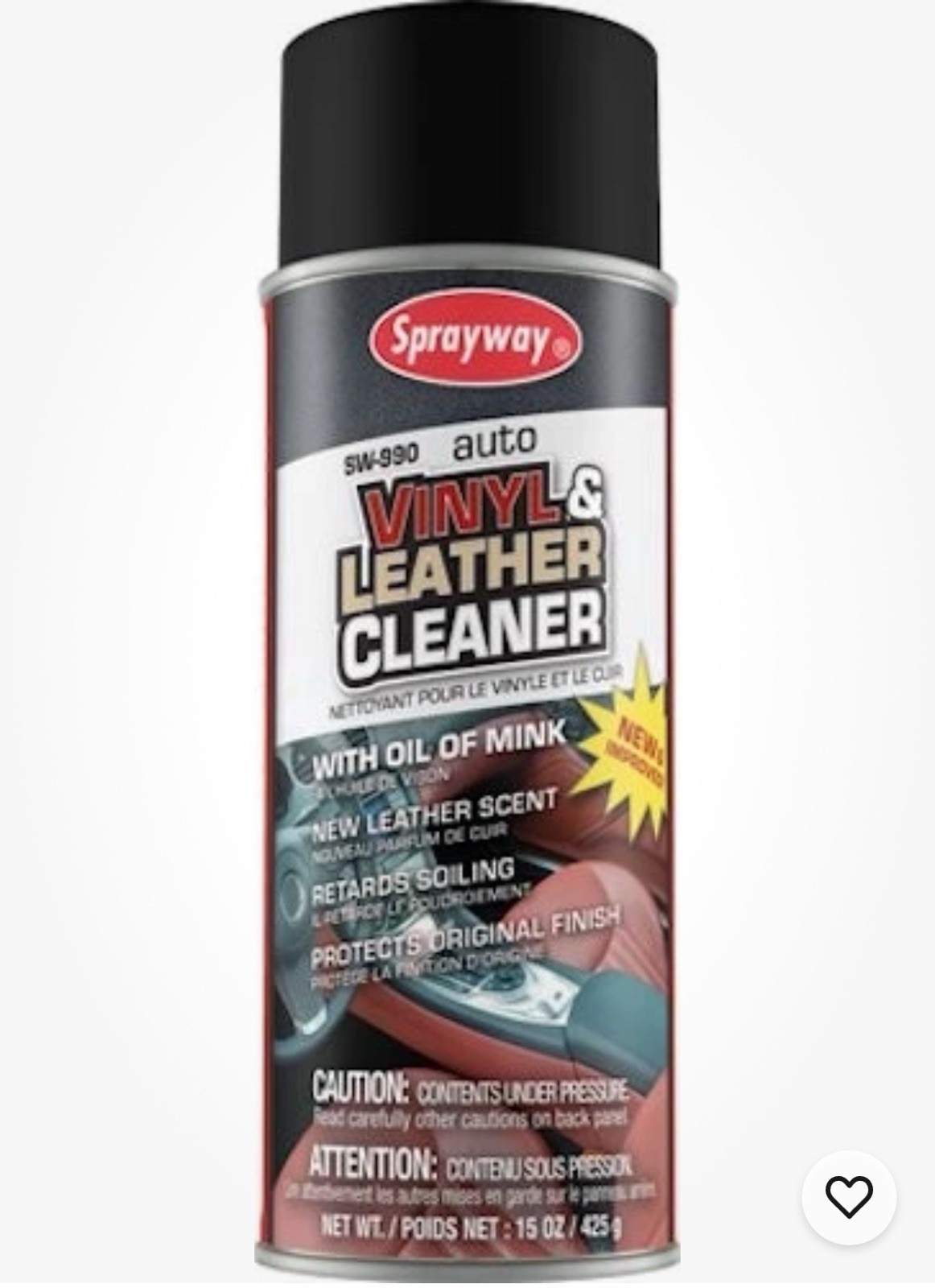 Sprayway 990 vinyl & Leather Cleaner 15oz