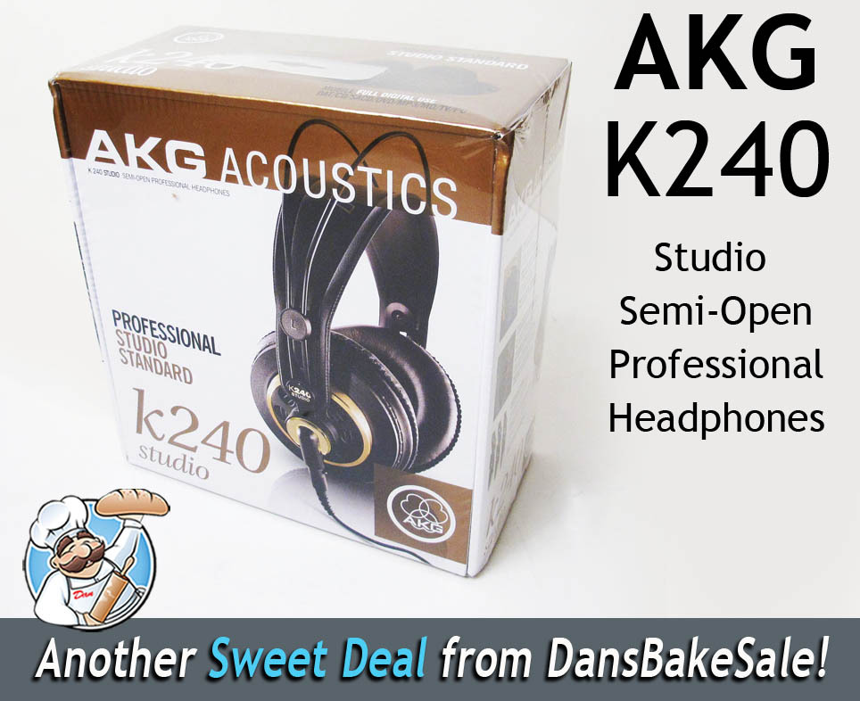 AKG Acoustics K240 Studio Semi-Open Professional Headphones - New in Sealed Box