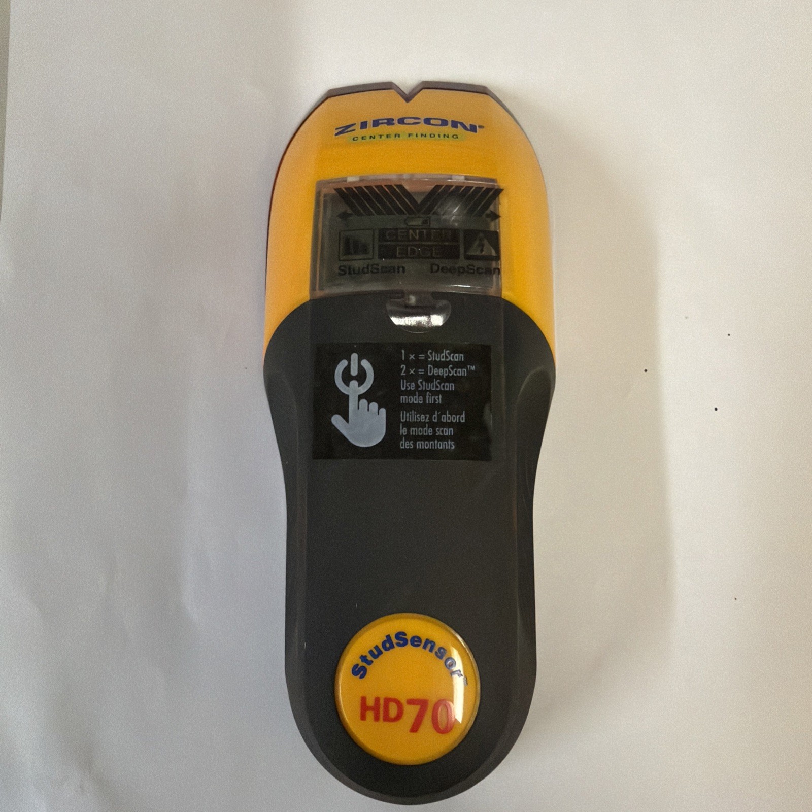 Zircon StudSensor HD70 Stud Finder LED Center Detection Wire Warning