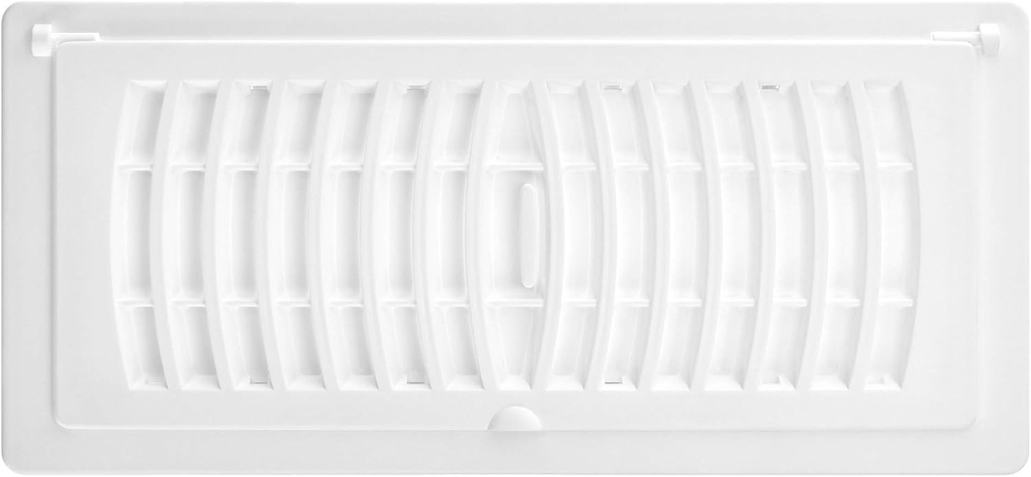 Pop-Up Floor Register, 4 x 10-Inch, White