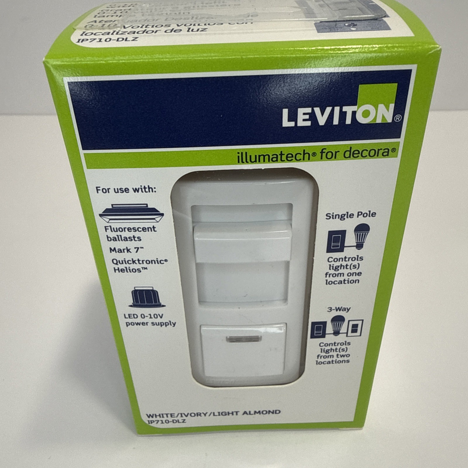 Leviton IP710-DLZ- IllumaTech Slide Dimmer for LED 0-10V Power Supplies