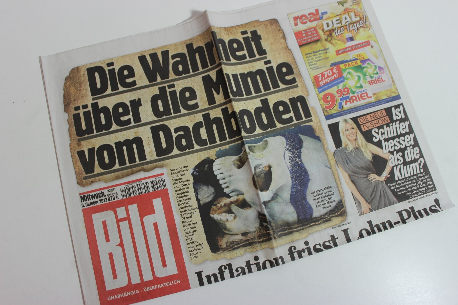 BILDzeitung 09/10/2013 October 9/10/2013 Special Occasion Gift