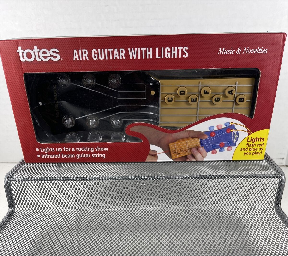 Totes Air Guitar 10 Song BLACK Infrared Guitar String 3.5 Mm Input/output Jack