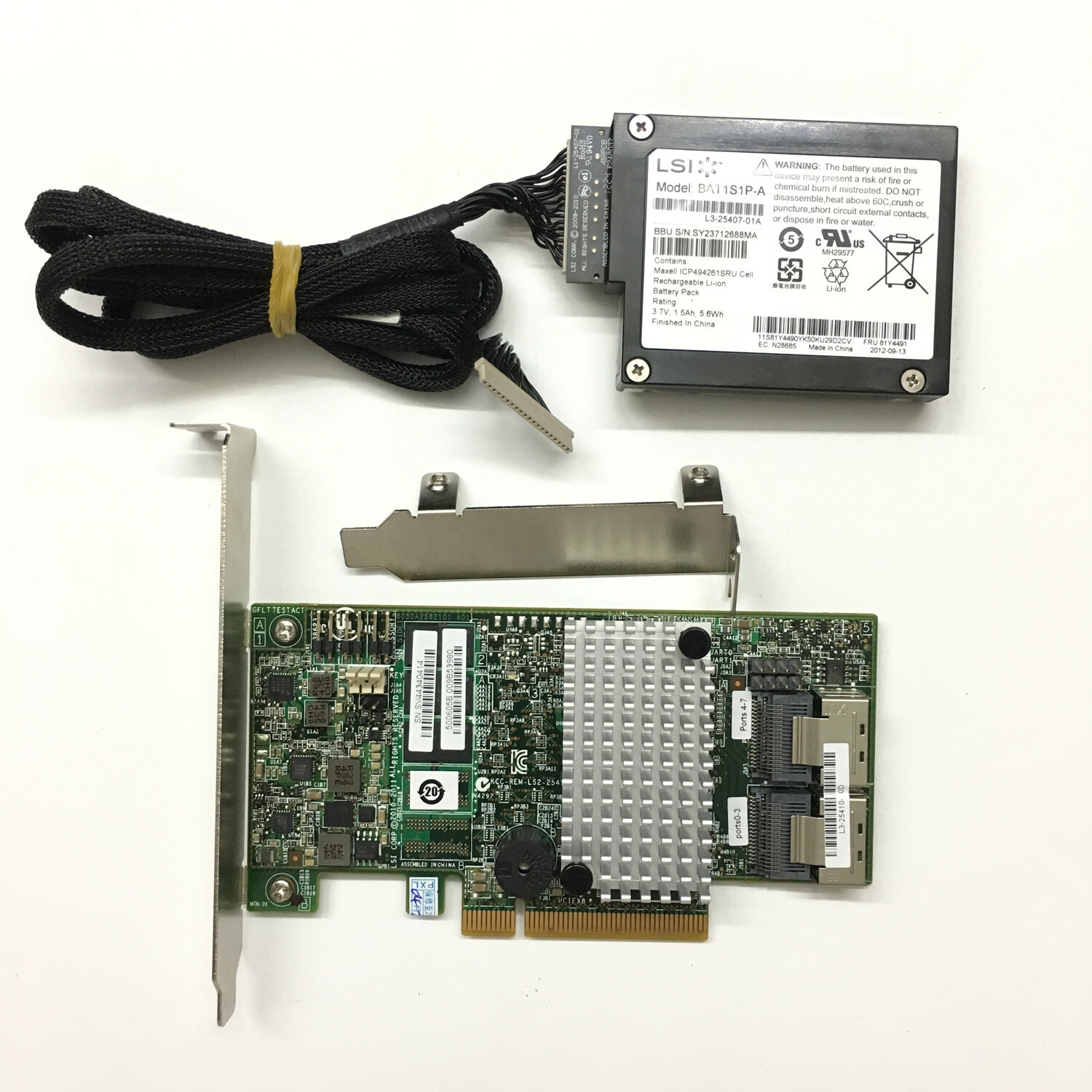 LSI MegaRAID 9272-8i PCI-E 8 Port 512MB 6Gbps RAID 0/1 + BAT1S1P-A BBU09 Battery