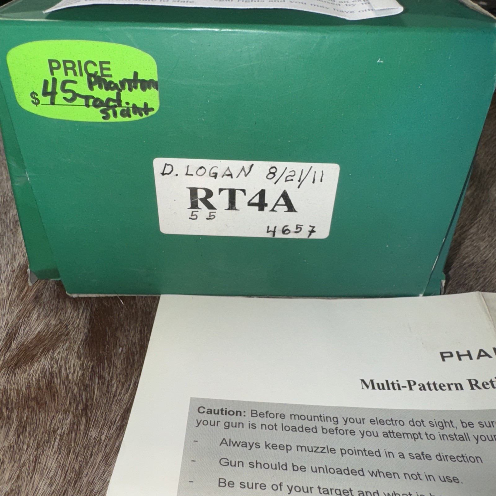 Phantom Multi-Pattern Reticle Sight RT4A Tactical Sight Hammers NOS w/ Box