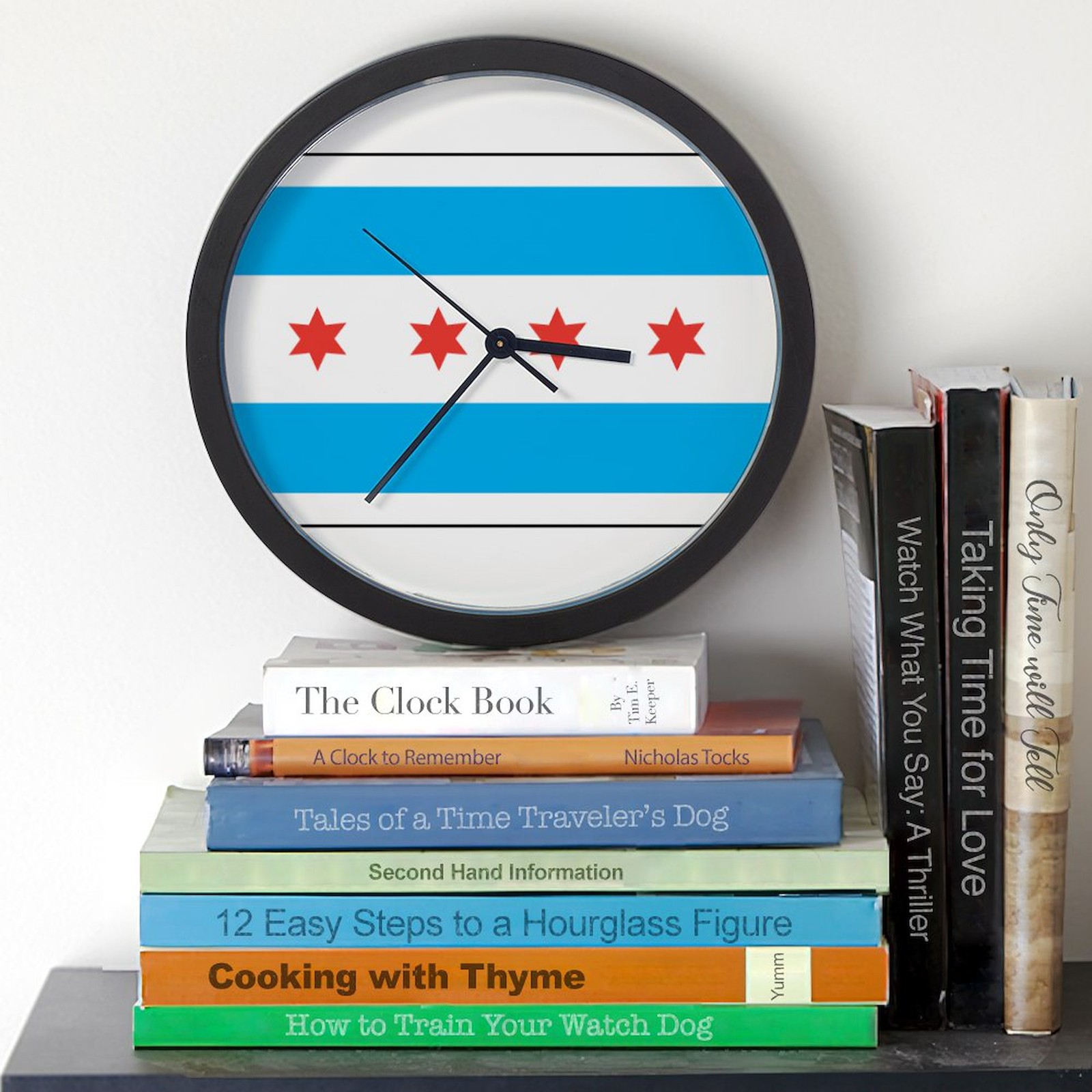 CafePress Chicago Flag 10" Wall Clock (681971271)
