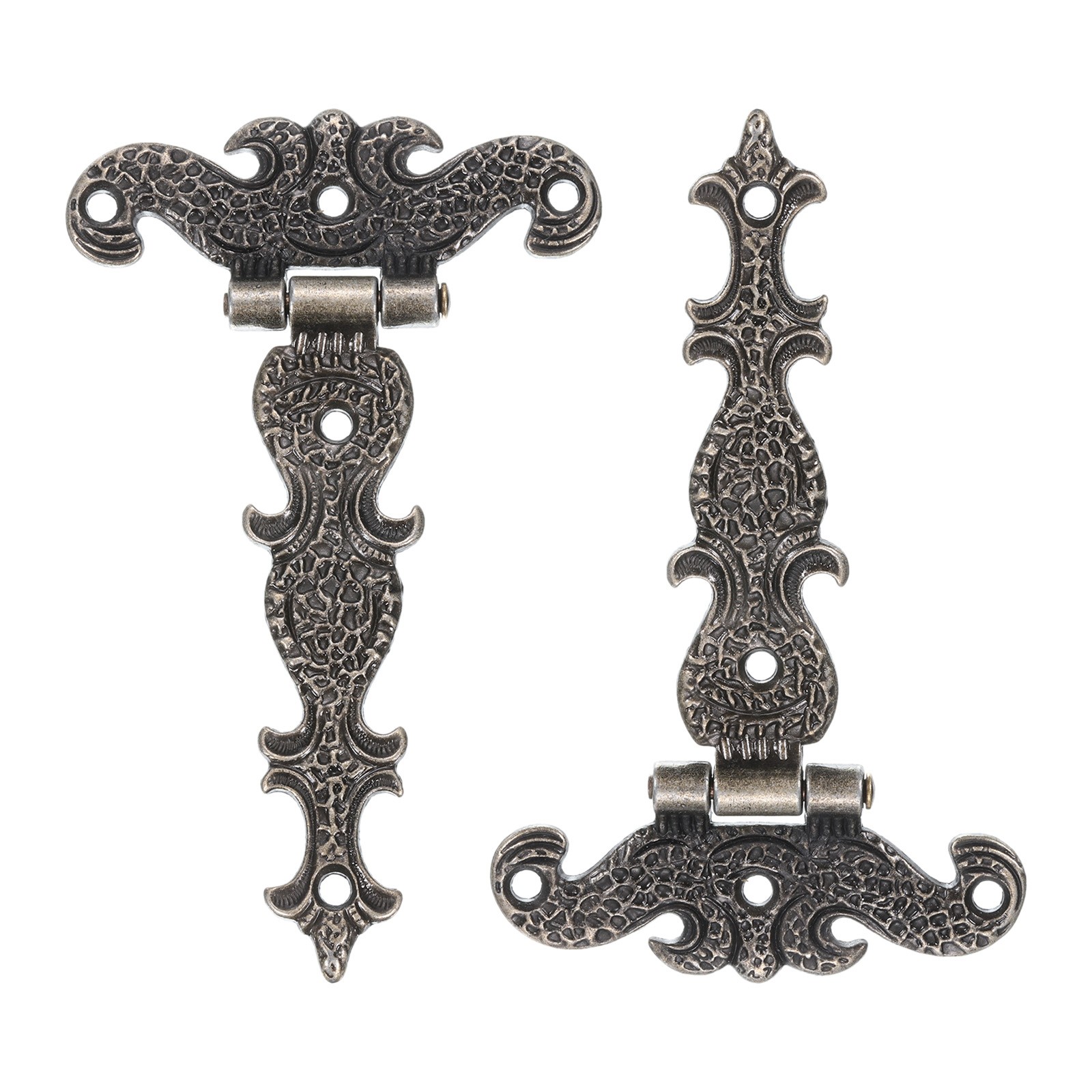 3.5 Inch Door Tee Hinge, 2Pcs T-strap Hinges Retro Decorative Hinge, Bronze