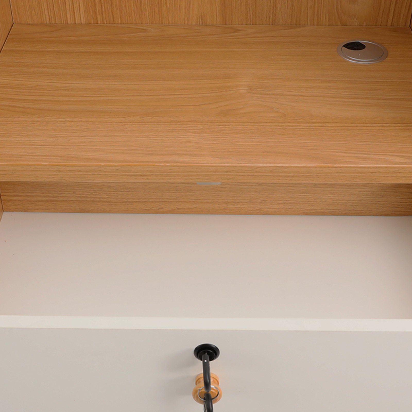 Modern Front Reception Counter Desk Checkout Office Desk with a Lockable Drawer