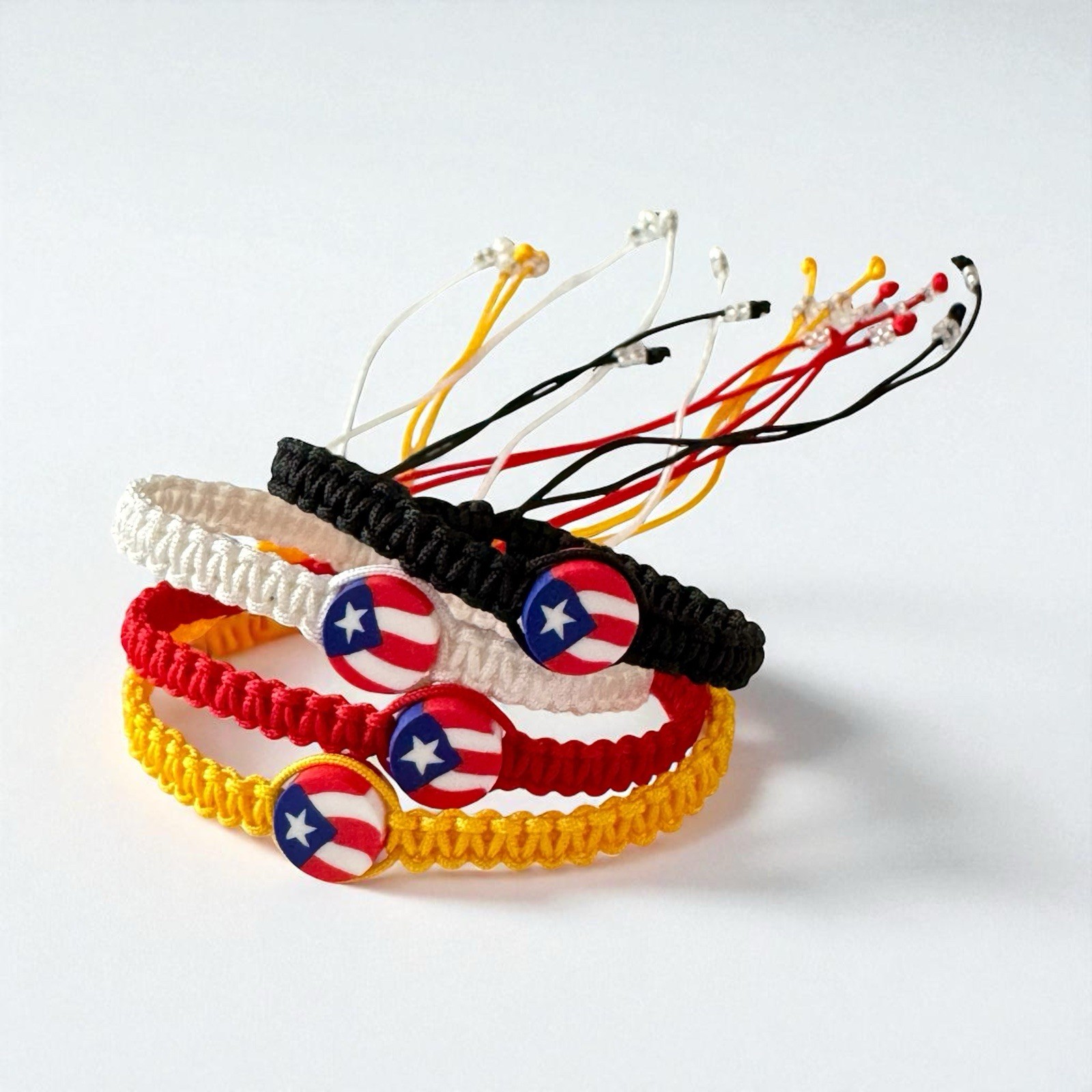 Pick Your Color!❤️  Puerto Rico Flag Bracelet   Adjustable Bracelet Set