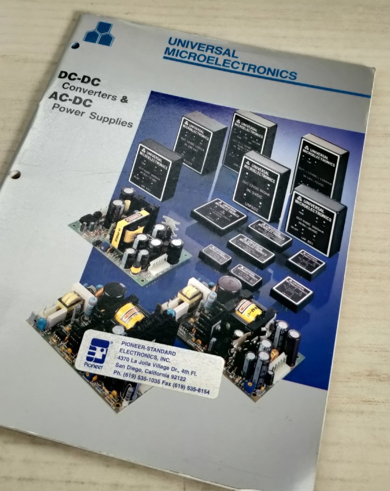 1993 UNIVERSAL MICROELECTRONICS catalog DC-DC convertors AC-DC power supply  C3