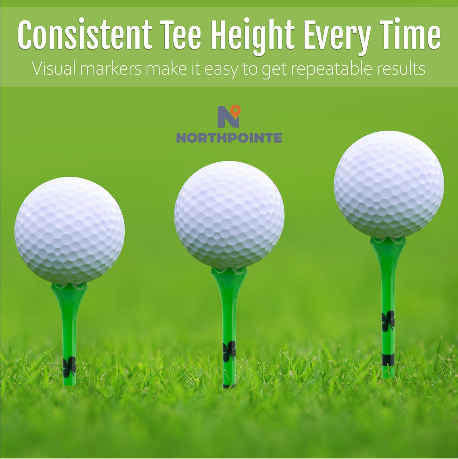 NorthPointe 3 ¼ Neon Plastic Golf Tees – Highly Visible Bright Colors