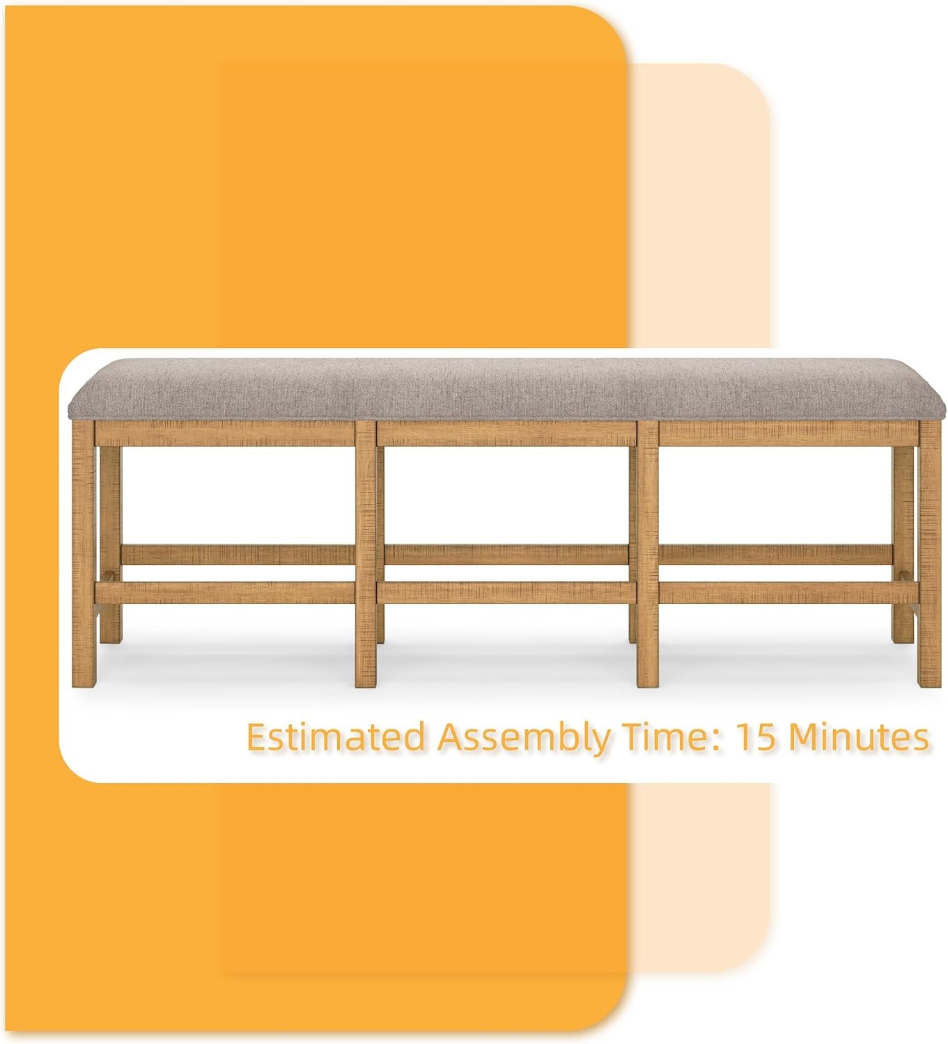 Havonplane 72" Counter Height Dining Bench Brown