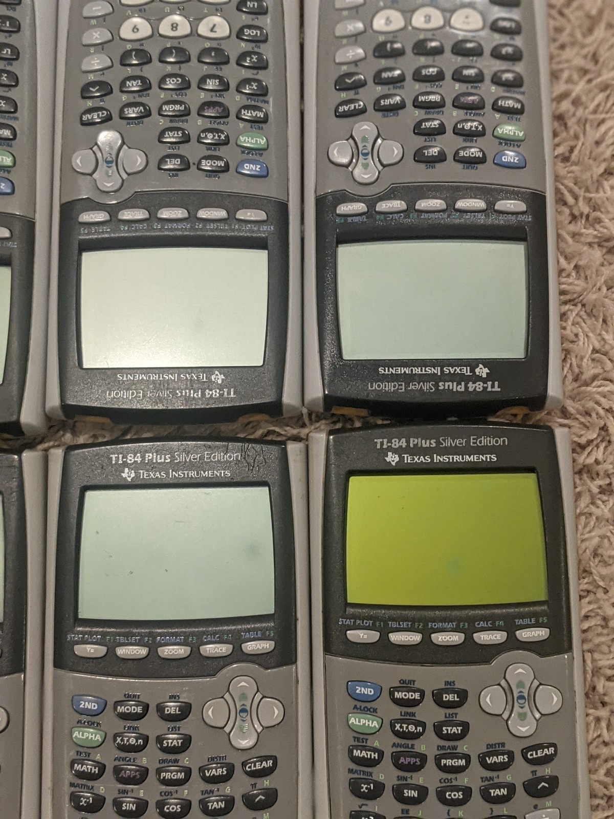 Texas Instruments Ti-84 Plus Silver Edition Graphing Calculator Yellow School