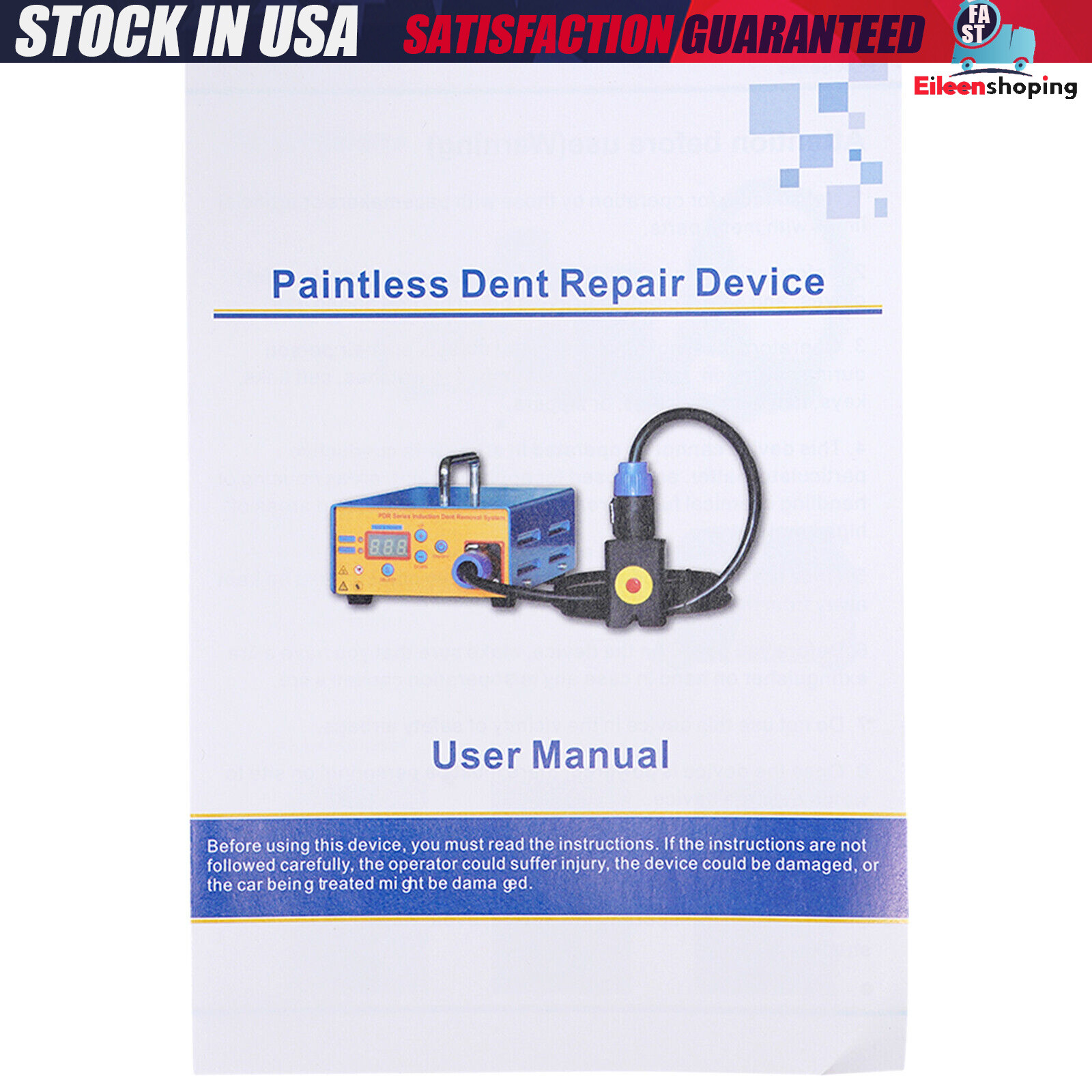 Pro Induction Heater Machine Hot Box Car Paintless Dent Removing Repair Kit Tool