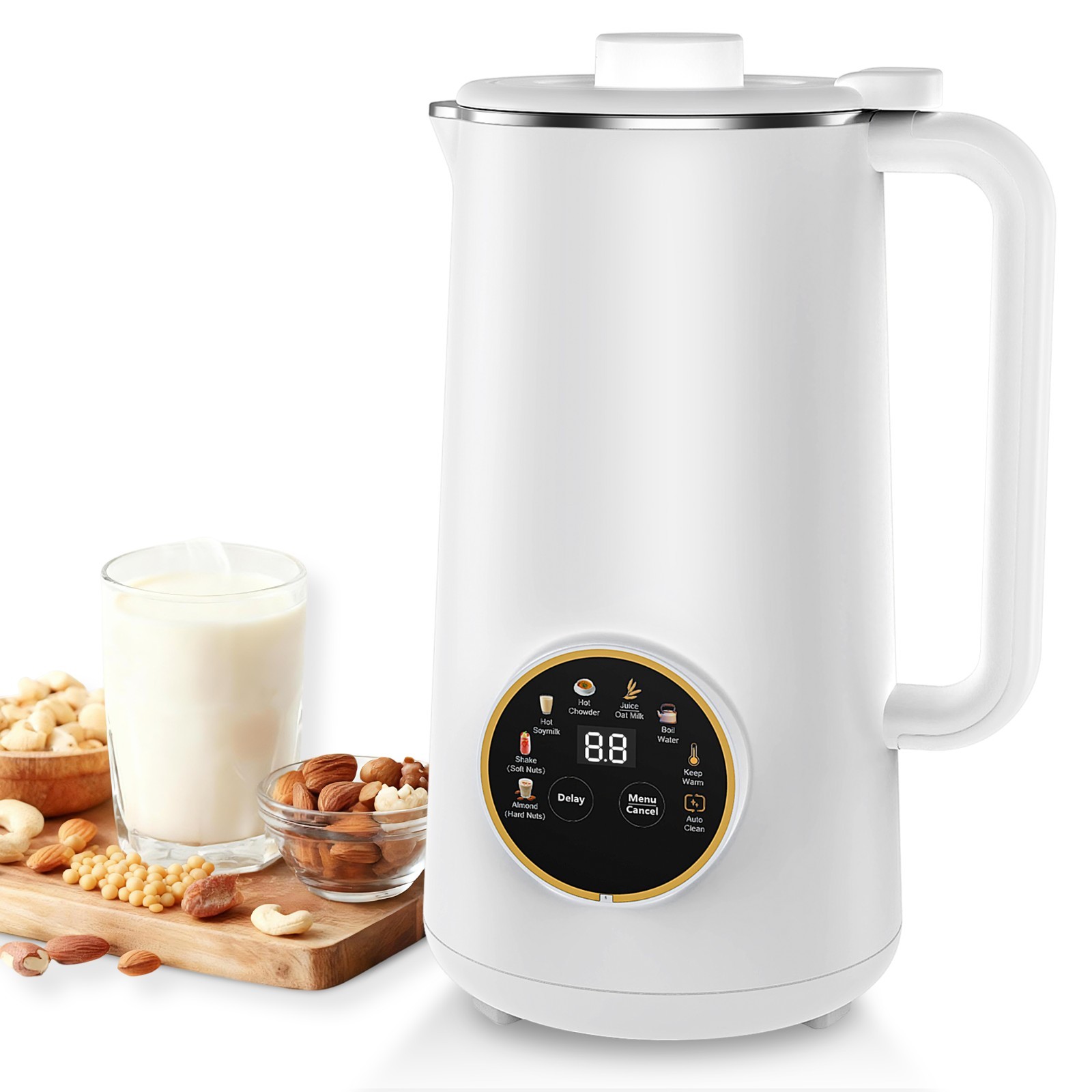 Moreblue 10-in-1 Automatic Nut Milk Maker, 34oz Soy Milk Maker Machine