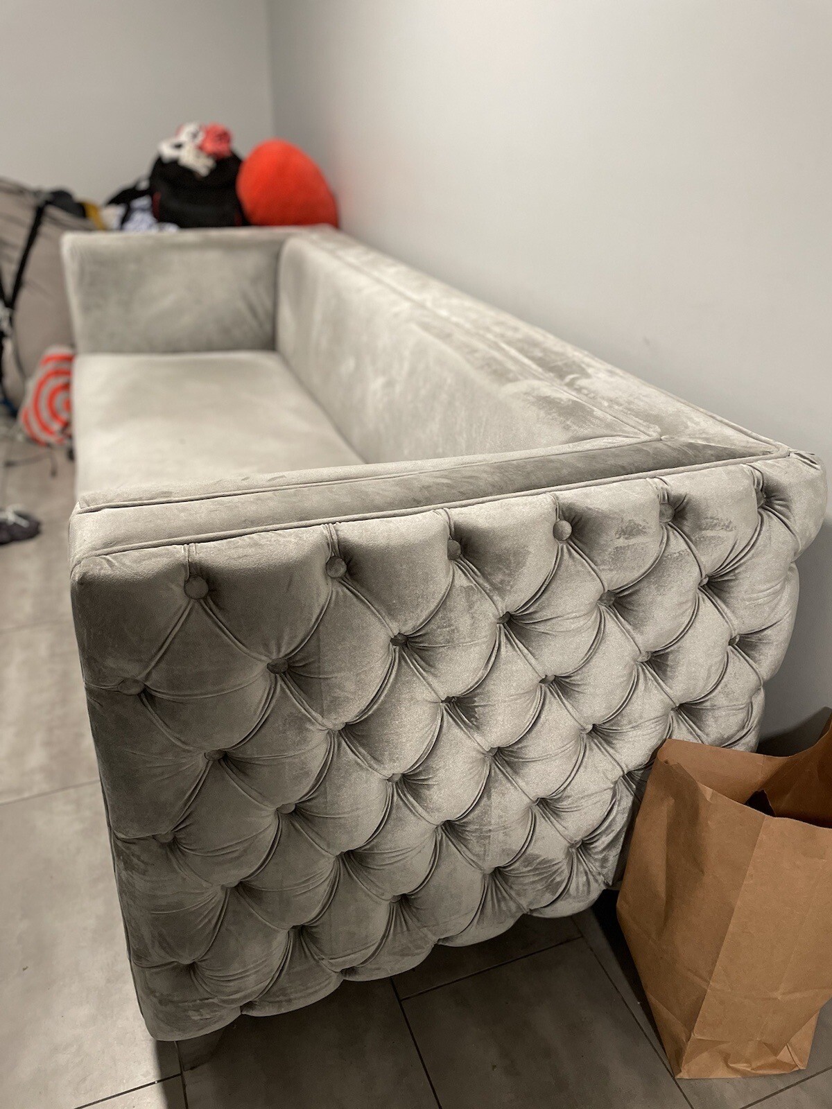 velvet couch