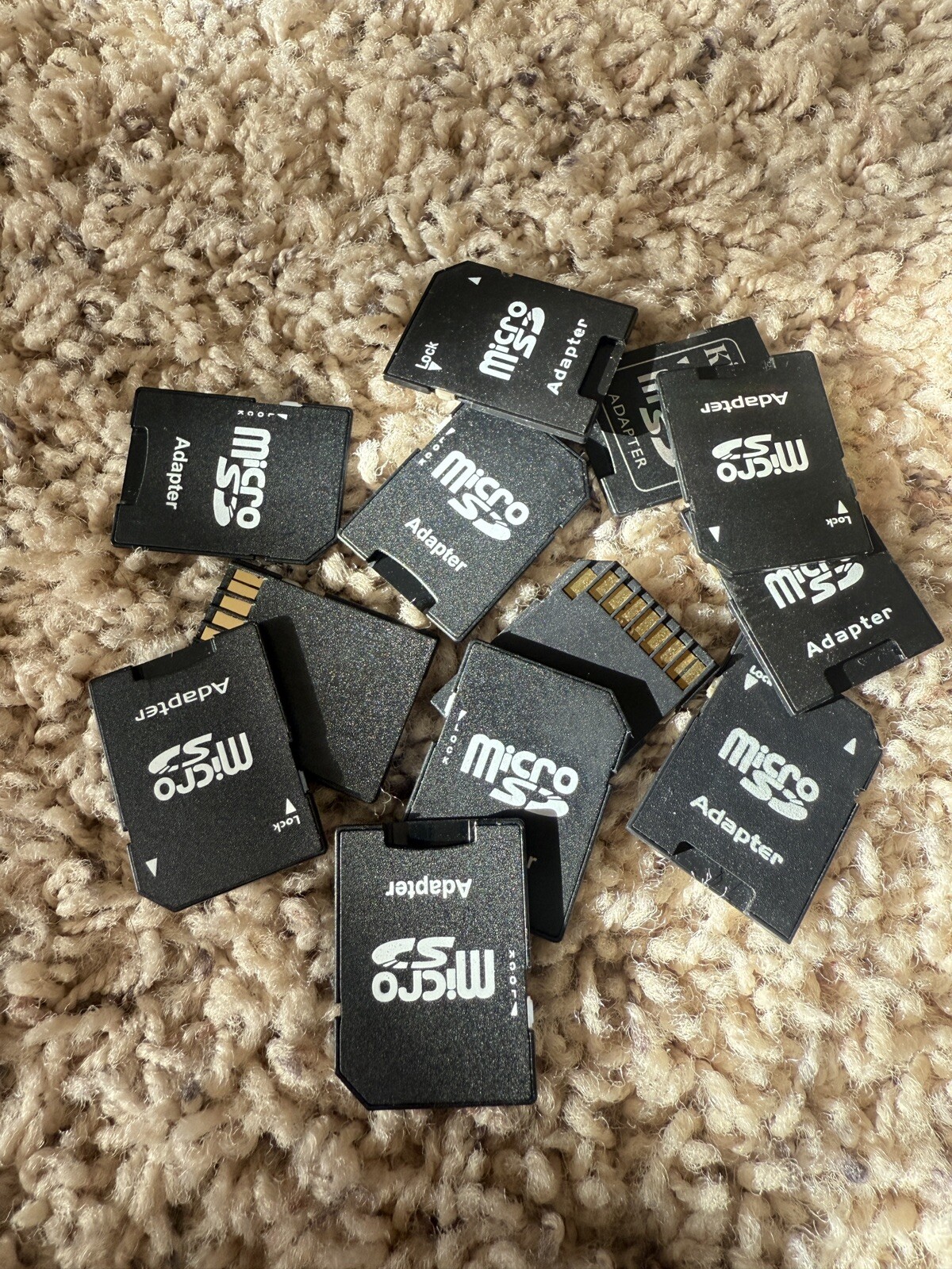 Lot of 12 Micro SD Card Adapters kingston,Etc
