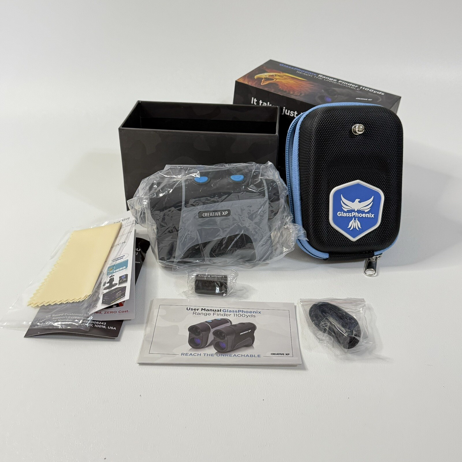 Creative XP Glass Phoenix Range Finder 1100 Yds, New Open Box
