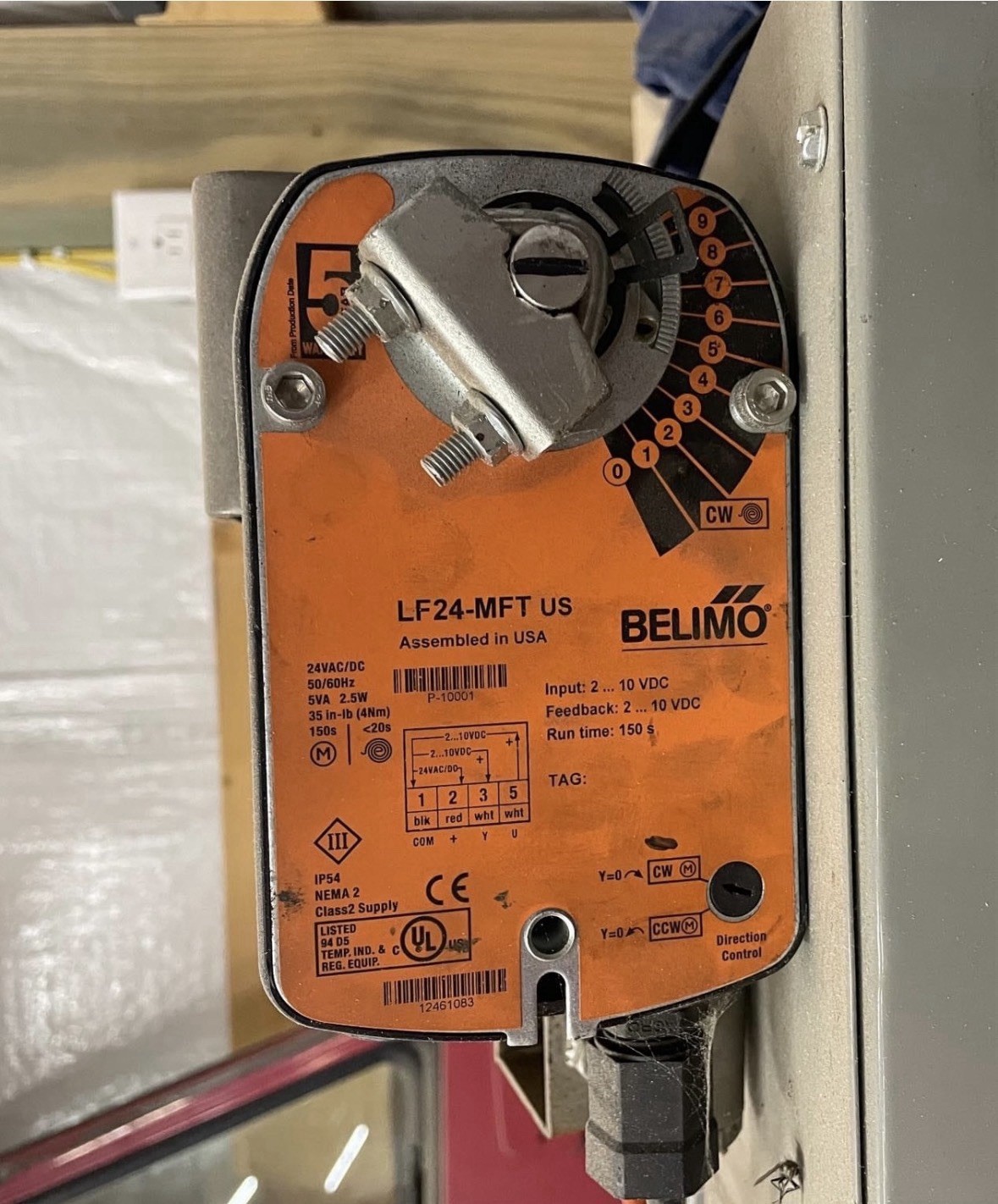 Belimo LF24-MFT US 24V AC/DC Spring Return Damper Actuator, Direct Mount