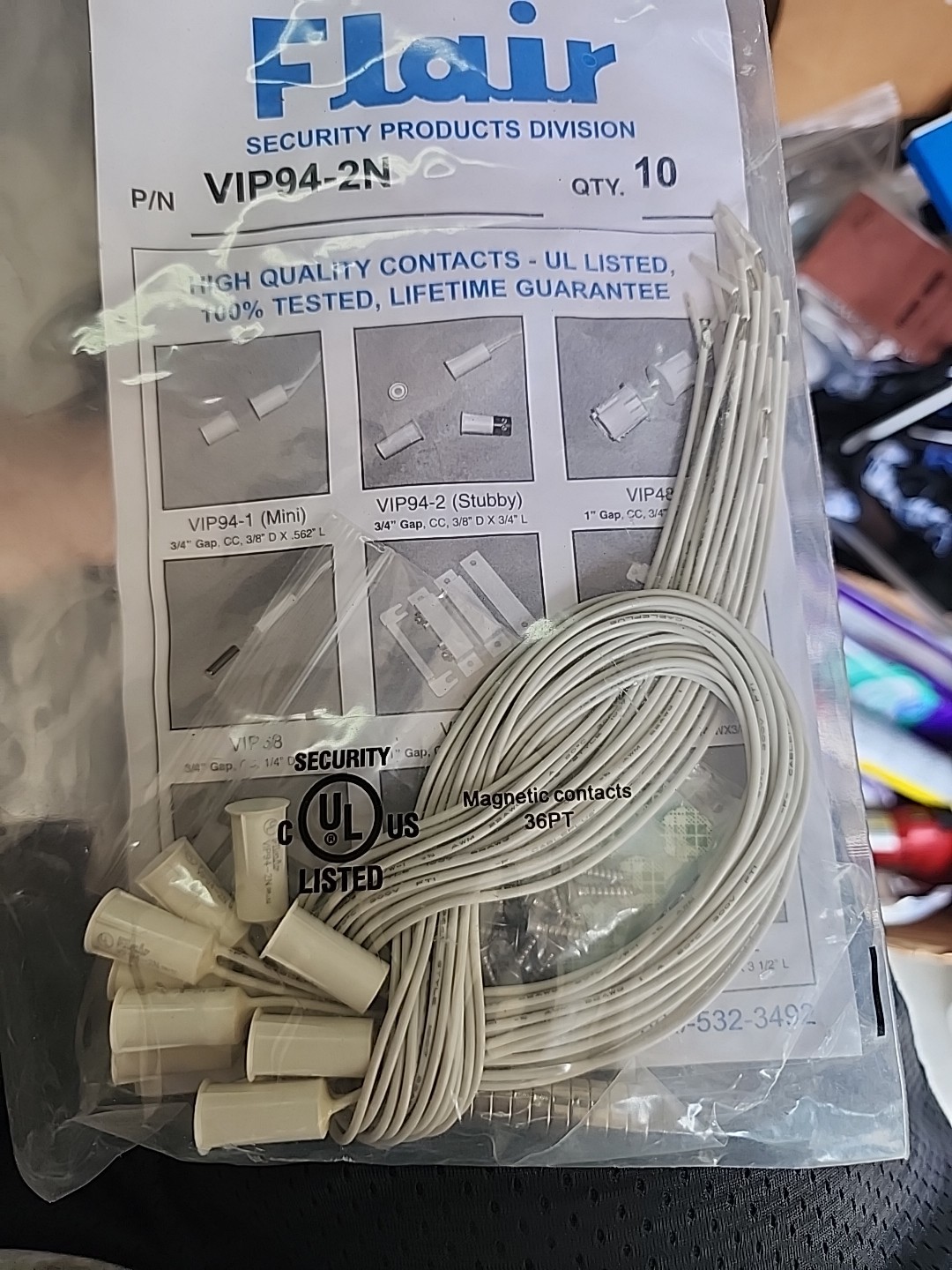 Flair Security Products VIP94-2N Magnetic Contacts Lot of 10 Free Shipping