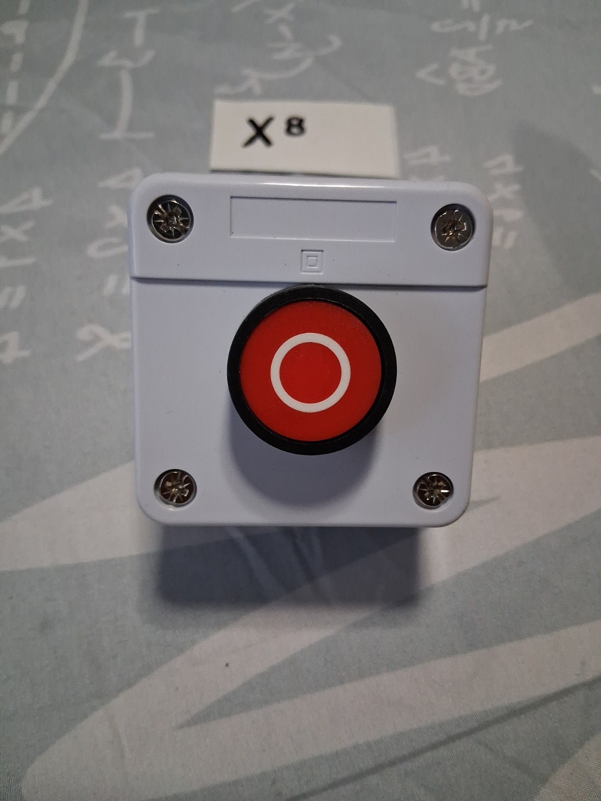 1PC Fits XAL-D112 22mm Control Station Enclosure Flush RED Push 1N/C* X̌⁸