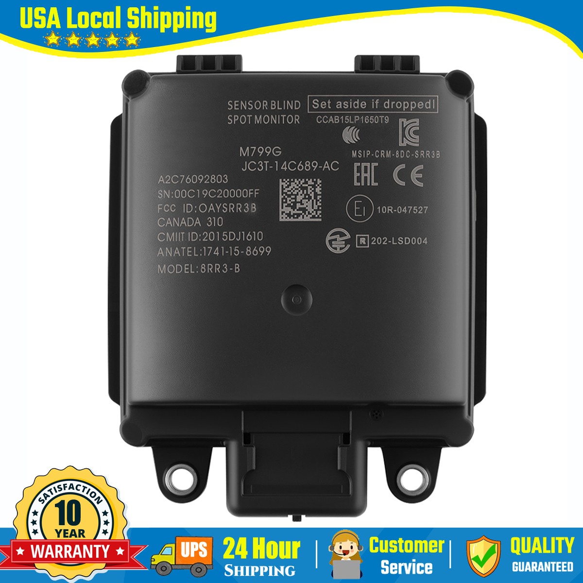 Blind Spot Radar Sensor Fit for Ford Transit Connect 18-23 JC3Z-14C689-A/B/C