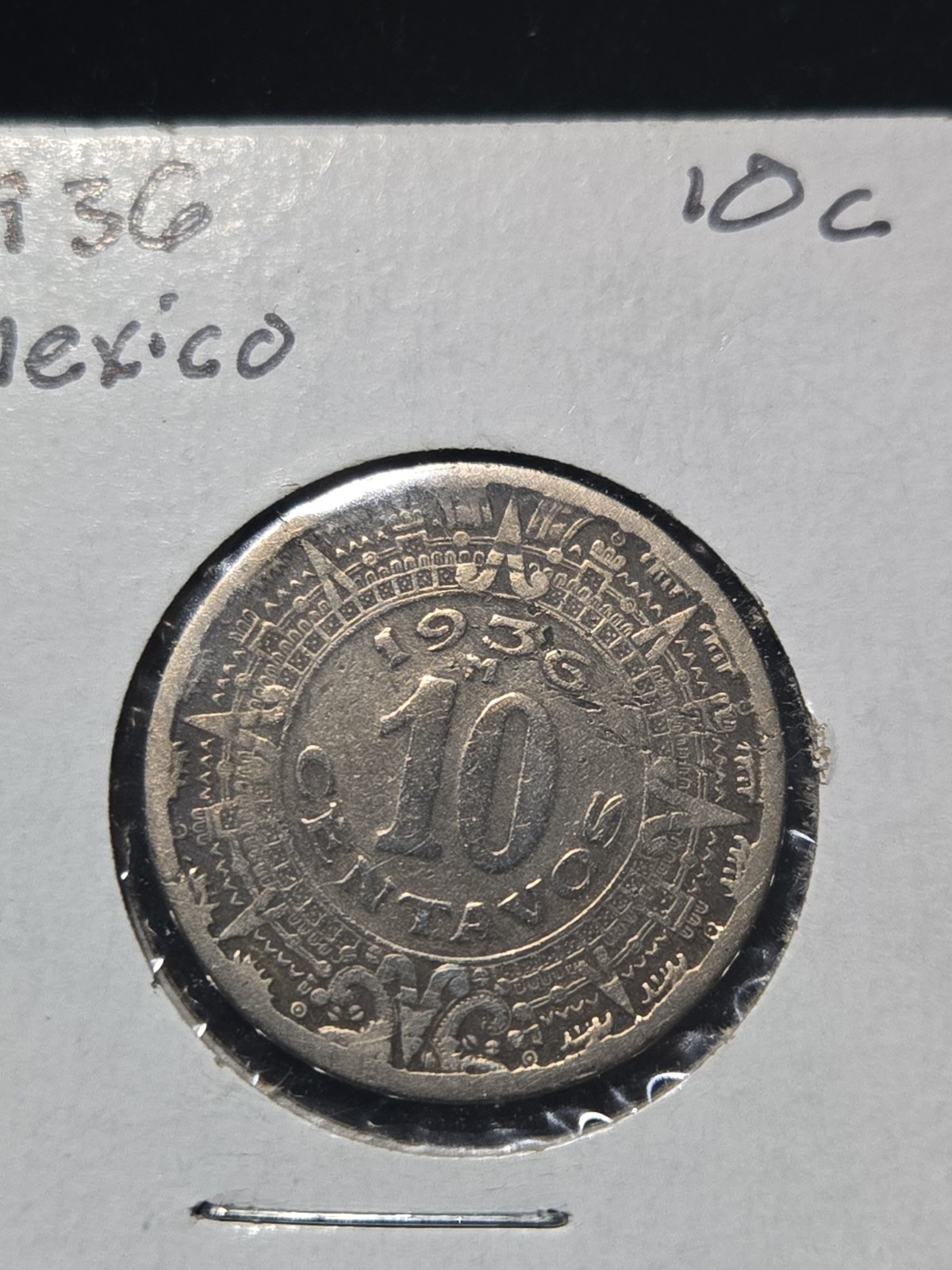 1936 Mo Mexico 5 Centavos World First Year Type Mexican Coin KM 423