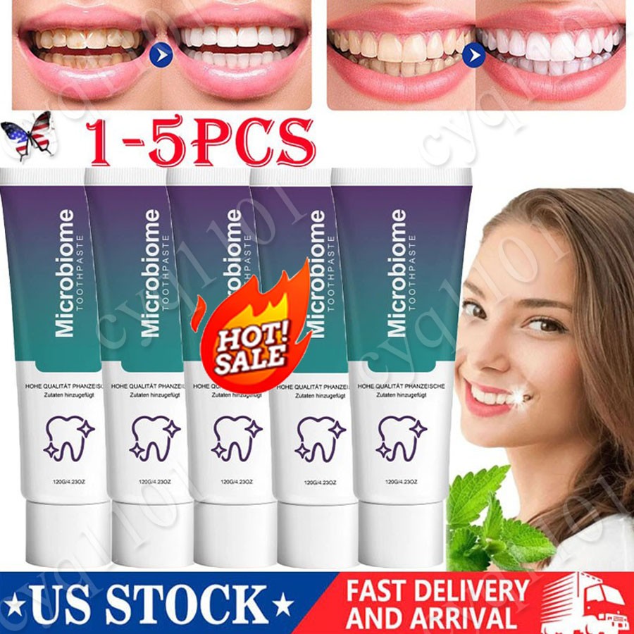 1-5PCS Microbiome Mint Flavor Gum Toothpaste Cleaning Toothpaste Sensitive Teeth