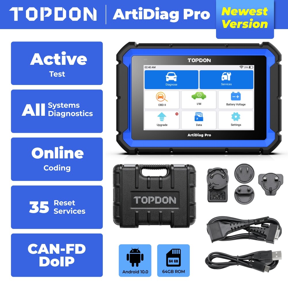 TOPDON AD PRO V2.0 Auto Bidirectional Scanner Full System Diagnostic E-CU Coding