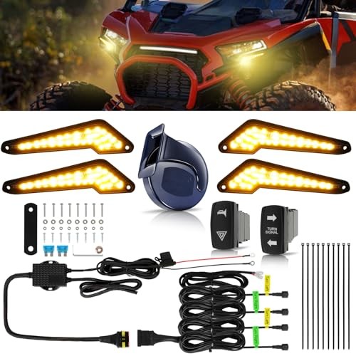 UTV Turn Signal Kit with Horn, Plug and Play, Pre-Wired, UTV ATV Rocker Switch