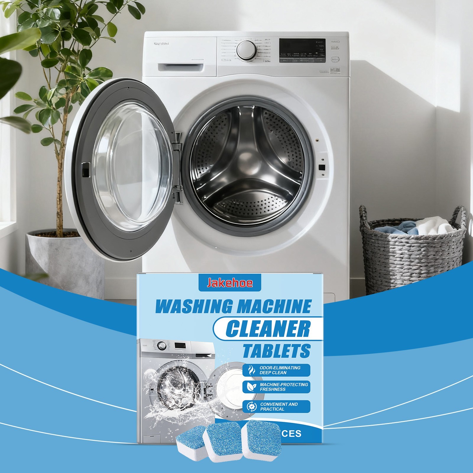 Washing Machine Cleaner, Deodorizer & Descaler 12/24/36-Pack - 1 Year Supply