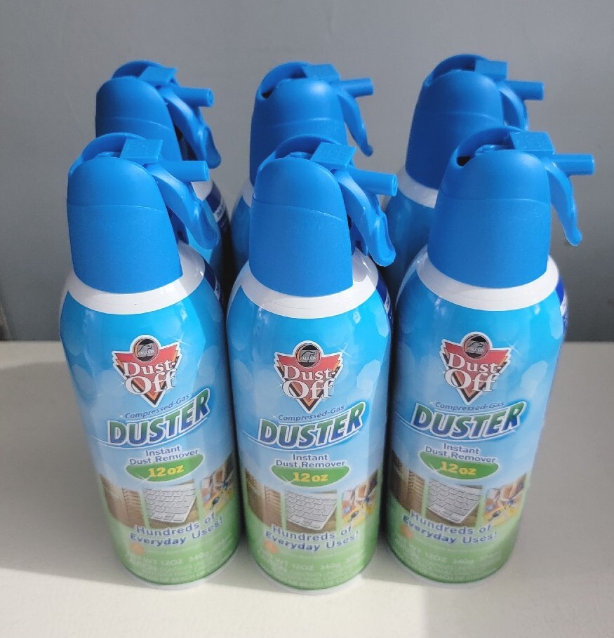 Falcon Dust-Off Compressed Air Duster Canned Electronics Cleaner 12oz x 6 Pack