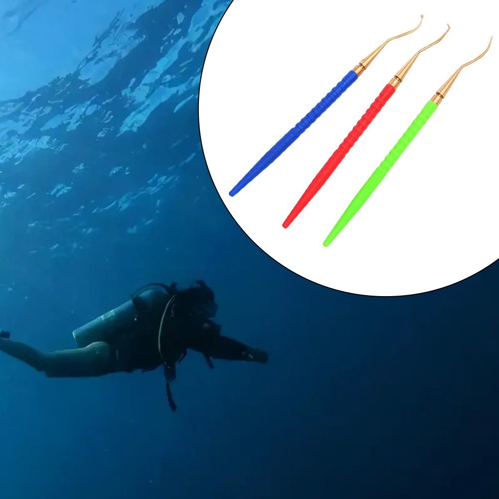 Reliable 3 Piece Brass and Plastic Handle O Ring Removal Tool Kit for Divers