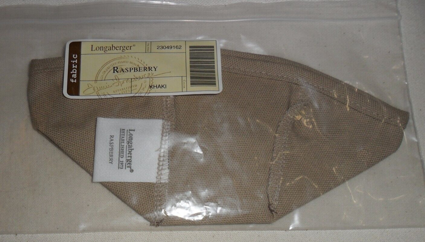 Longaberger Raspberry Basket Fabric Liner in Khaki #23049162 NEW