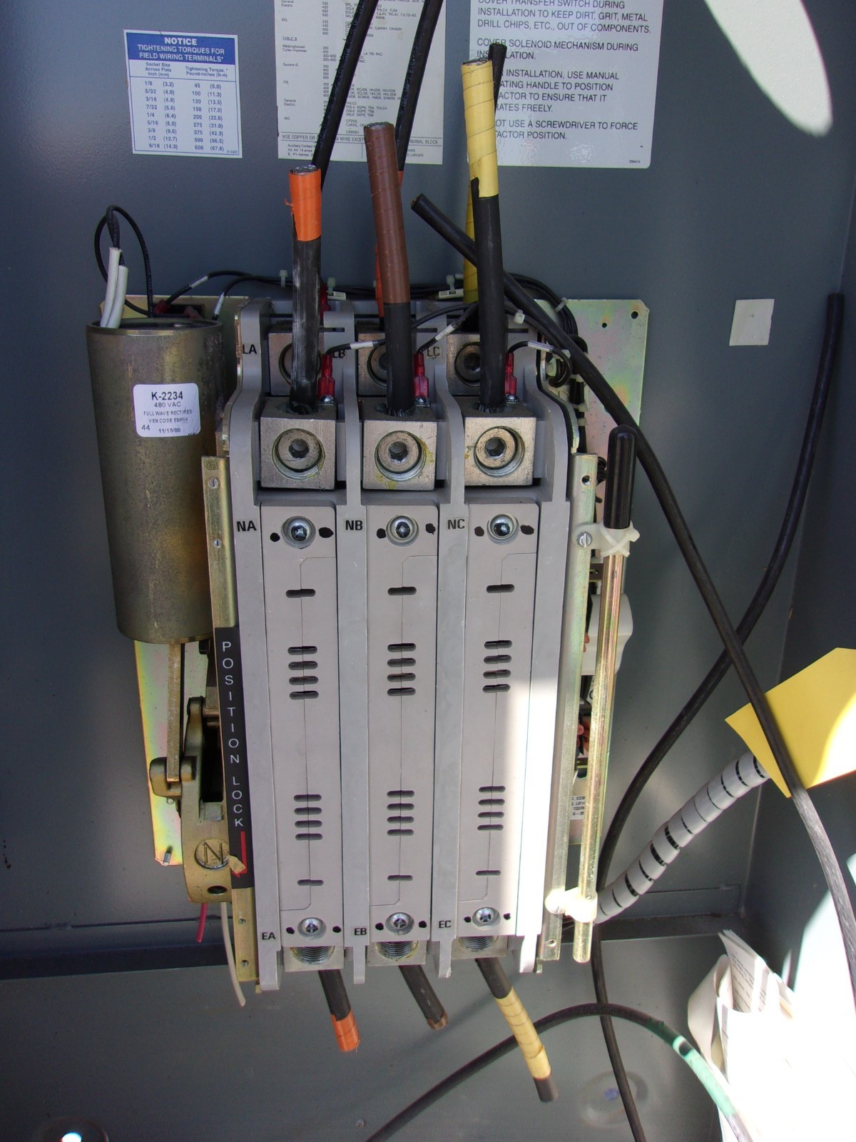 Used Kohler 3PH 480V 225A Automatic Transfer Switch