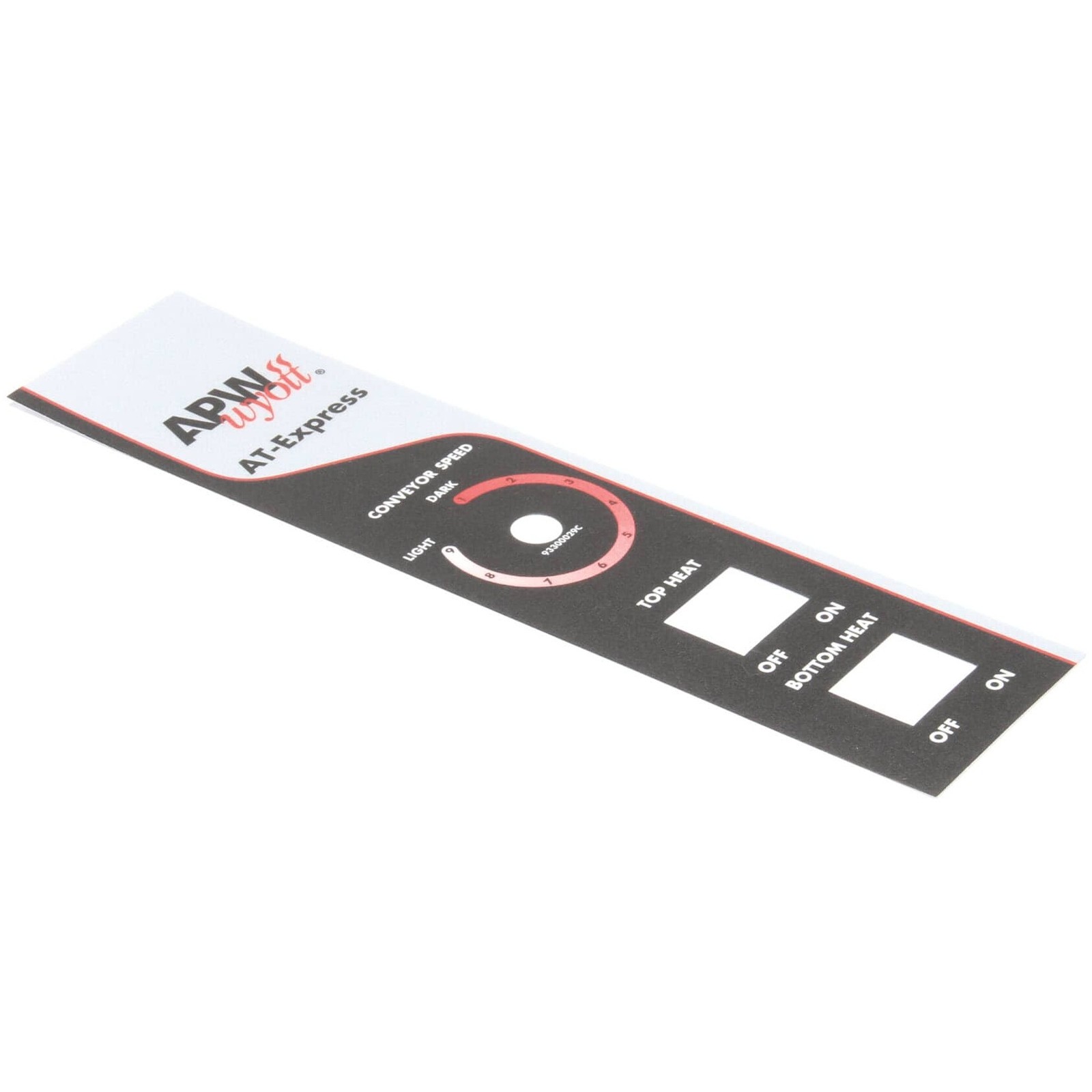 APW Wyott 2M93300029 Label, Control Panel