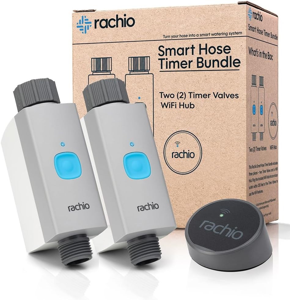 Rachio Smart Hose Timer Bundle 2 Valves + WiFi Hub App Control +1YrWty
