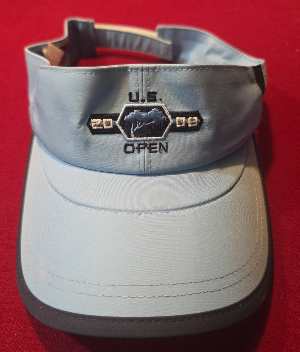 US Open 2008 Torrey Pines California Womens Golf Imperial Blue Sun Visor EUC