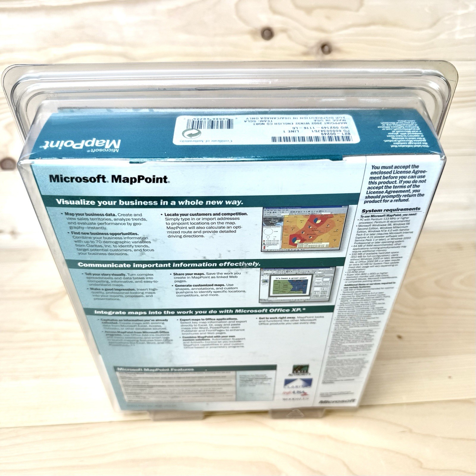 Microsoft MapPoint Version 2002 New Unopened Mapping & Data