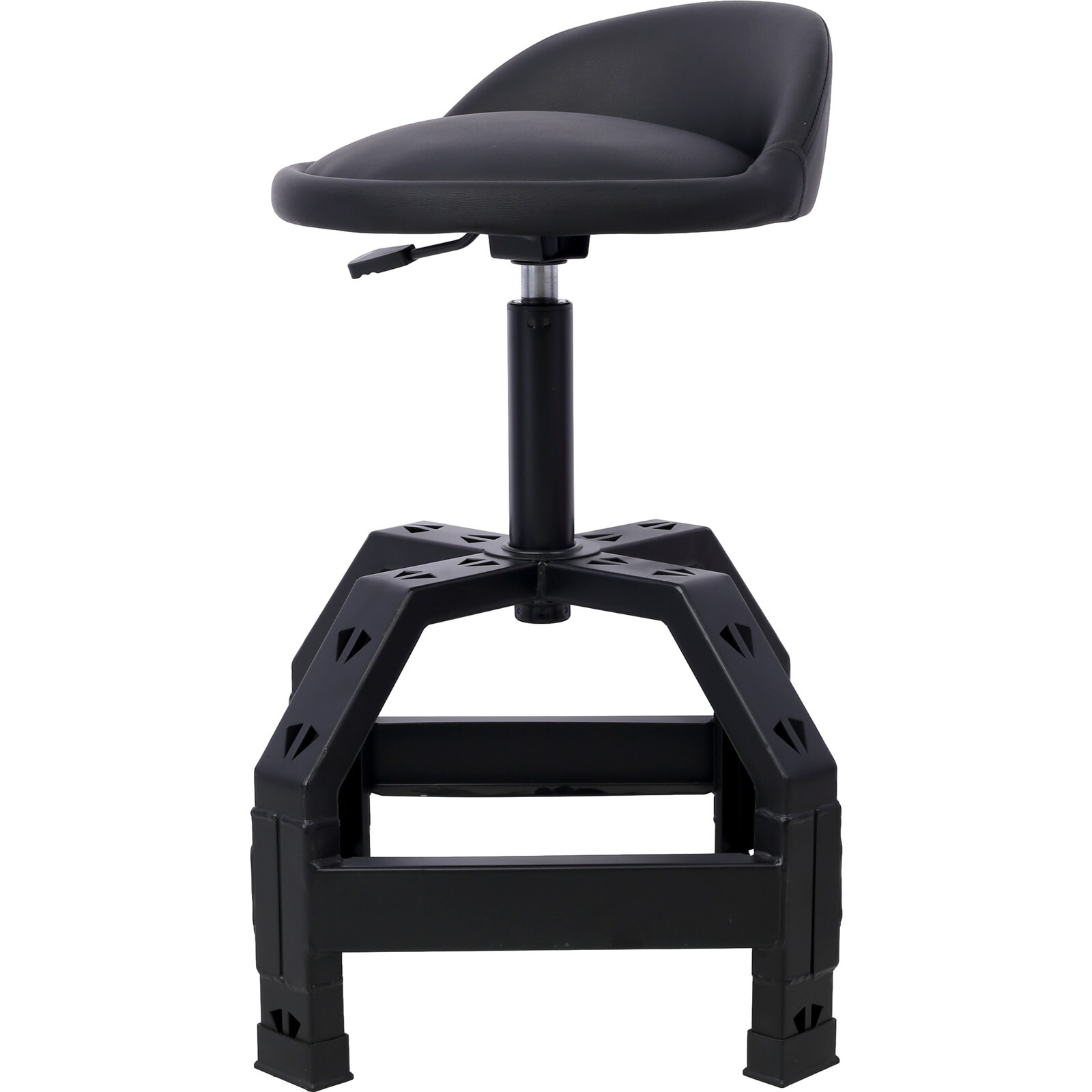 Pneumatic 360° Swivel Stool, Mechanics Rolling Creeper Seat, Height Adjust Black