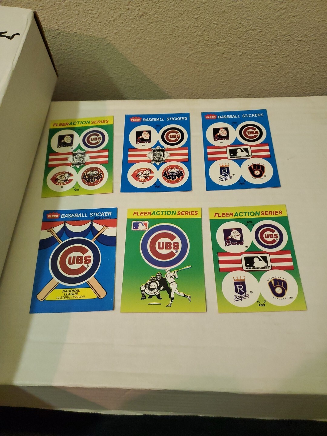 Chicago Cubs Team Logo Sticker lot of 6