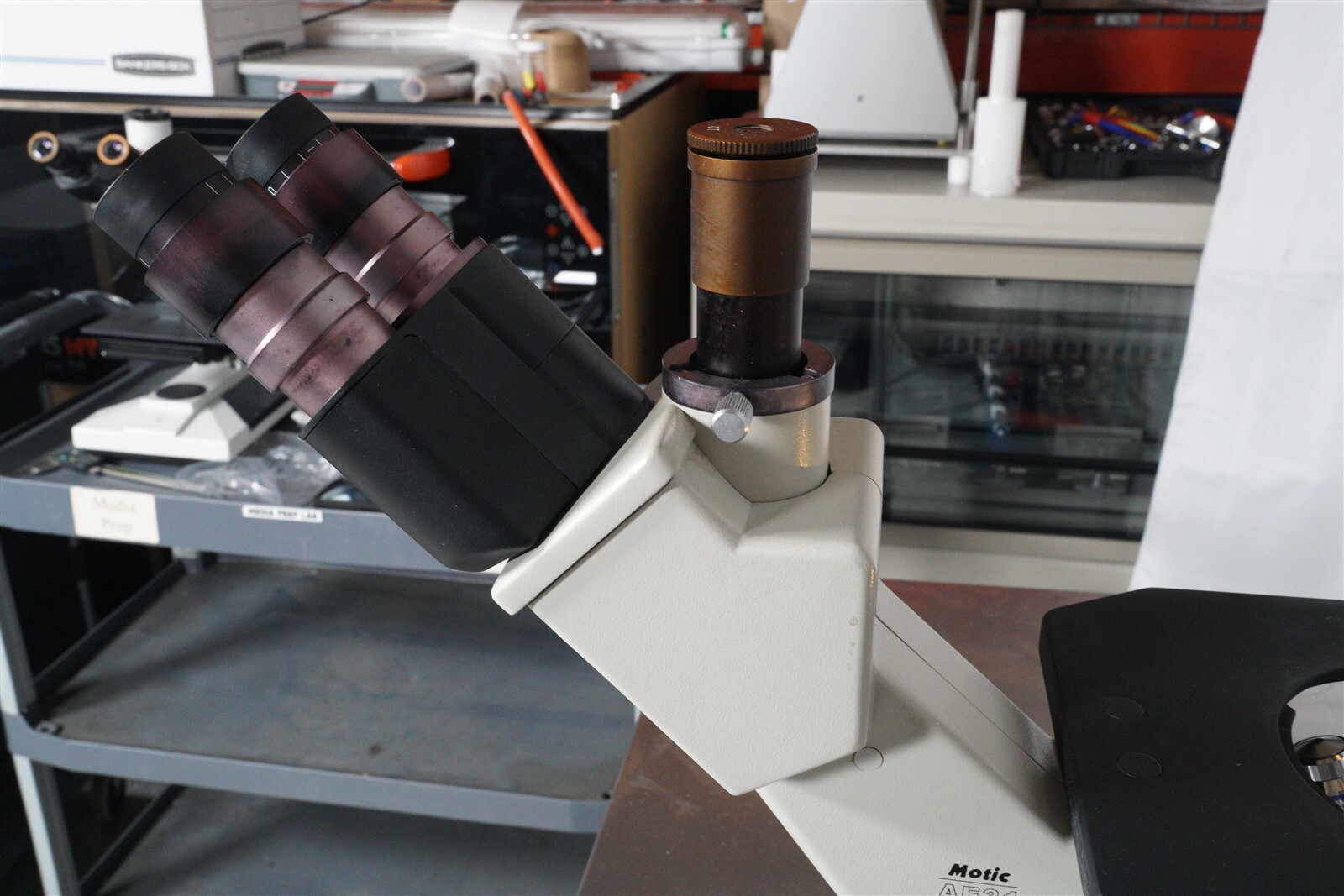 Motic AE31 Inverted Phase Contrast Microscope W 4X, PH 10X, PH 40X Objectives