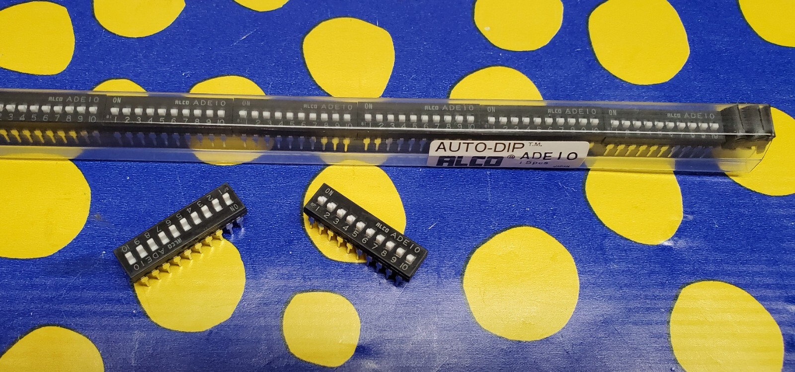 ALCO ADE10 10 Position Dip Slide Switch SPST -- Lot of 15 --   NEW