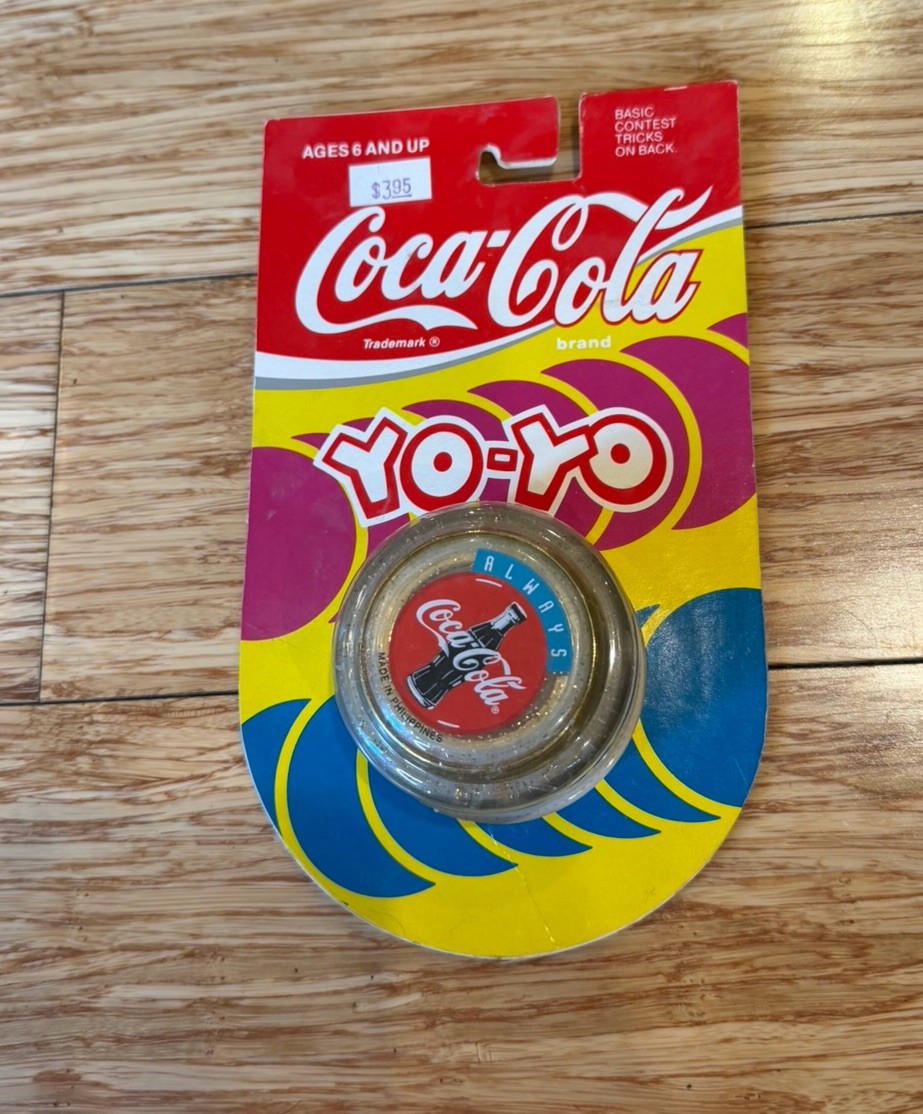 1994 Vintage Always Coca Cola Silver Glitter Yoyo Yo-yo Sealed In Box New VTG